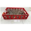 Image 1 : Antique Clear Glass Medicine and Utility Bottles in Red Crate