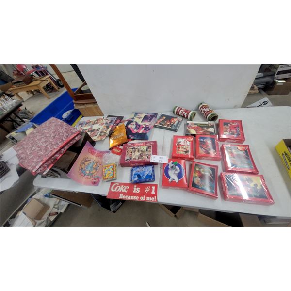 Coca-Cola Jigsaw Puzzles, Haddon Sundblom Santa and Polar Bear, 300 and 500 Piece