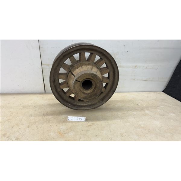 Vintage Wooden and Metal Wheel with wood spokes 18” Diameter
