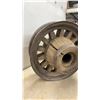 Image 9 : Vintage Wooden and Metal Wheel with wood spokes 18” Diameter