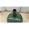 Image 4 : Two Green Enamel Industrial Light Shades, 18 and 16” Diameters