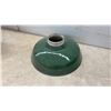 Image 9 : Two Green Enamel Industrial Light Shades, 18 and 16” Diameters