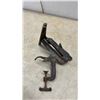 Image 13 : Lot of Antique Woodworking Tools: Stanley No. 45 and 78 Combination/ Router Plane, Steel Vise and
