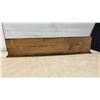 Image 3 : Vintage Wood and Brass Wall-Mount Coat Rack with Three Brass Knobs, 35 1/2 × 7 1/2 × 2 3/4”