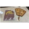 Image 5 : Antique Oak Furniture Guide, Woven Fan, and Two Wooden Yoke Pieces