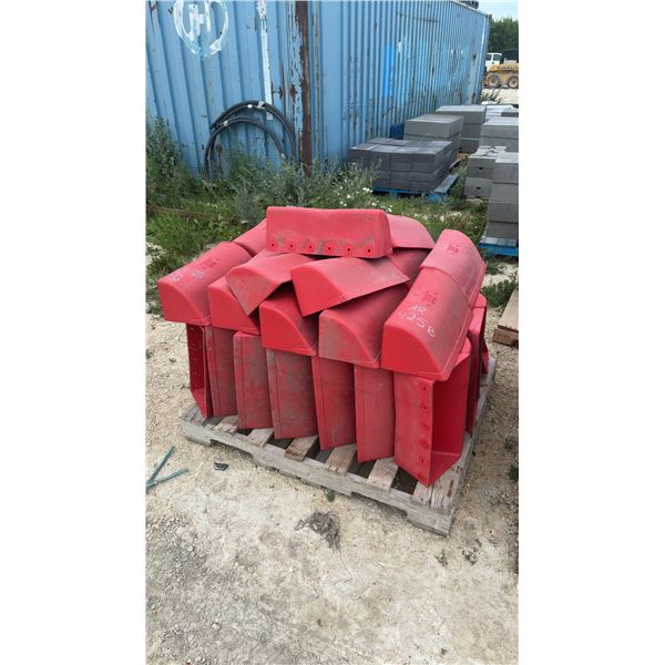 Pallet Lot of Red Plastic Elevator Buckets - Great Planters/Feeders/Shop Organizing, 50 Pieces