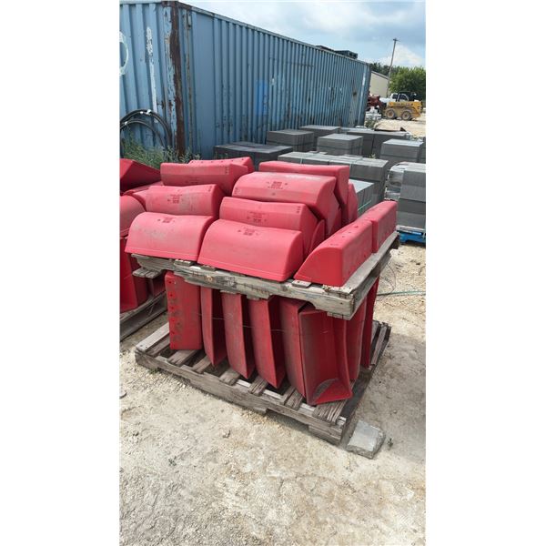 Pallet Lot of Red Plastic Elevator Buckets - Great Planters/Feeders/Shop Organizing, 50 Pieces