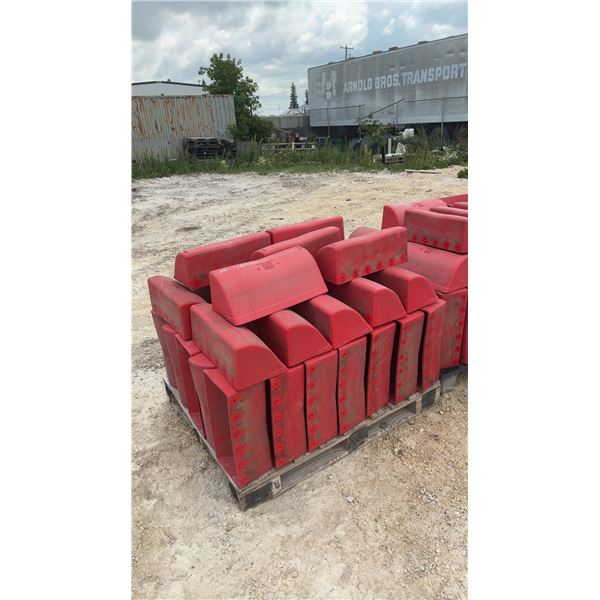 Pallet Lot of Red Plastic Elevator Buckets - Great Planters/Feeders/Shop Organizing, 50 Pieces