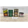 Image 1 : Vintage Motor Oil and Grease Cans: Savex, Esso Essolube, Havoline, and Roco