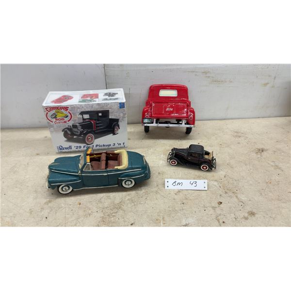 Revell '29 Ford Pickup Model Kit, Red Ford Pickup wall mount key holder, 1948 Ford Convertible