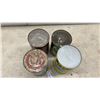 Image 2 : Vintage Oil and Antifreeze Cans: Quaker State Super Blend 10W-30, Essolube HD, Quaker State SDA