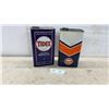 Image 1 : Tidex and Gulf Motor Oil Cans, 1 Imperial Gallon Each