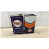 Image 3 : Tidex and Gulf Motor Oil Cans, 1 Imperial Gallon Each