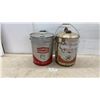 Image 1 : Two Texaco Motor Oil Cans: 20 Litres Ursa 10W SAE 10W and 5 Imperial Gallons Can