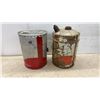 Image 2 : Two Texaco Motor Oil Cans: 20 Litres Ursa 10W SAE 10W and 5 Imperial Gallons Can