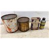 Image 3 : Vintage Co-Op Grease Tins, Kleen-Flo Liquid Cleaner, and WD-40 Spray Can