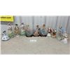 Image 1 : 11 Porcelain Figurines, 1 Winds Up, 3 Adeline Collection Figurines 9”
