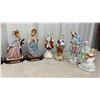 Image 2 : 11 Porcelain Figurines, 1 Winds Up, 3 Adeline Collection Figurines 9”
