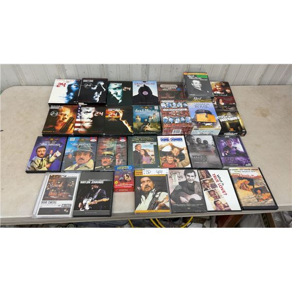 Large lot of dvds, 6 Seasons of 24 Kiefer-Sutherland, Red Skeleton Unopened, Pink Panther