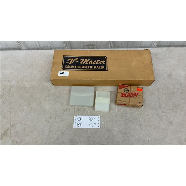 V-Master Deluxe Cigarette Maker In Box, adjustable automatic Cigarette Roller Box, 2 Plastic