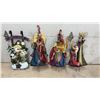 Image 1 : 30” Hanging Metal Sled with Snowman and 3 Metal Nativity set, 32”
