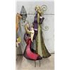 Image 2 : 30” Hanging Metal Sled with Snowman and 3 Metal Nativity set, 32”