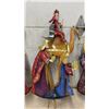 Image 3 : 30” Hanging Metal Sled with Snowman and 3 Metal Nativity set, 32”