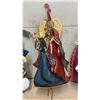Image 4 : 30” Hanging Metal Sled with Snowman and 3 Metal Nativity set, 32”