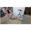 Image 1 : Schwinn Sunnyway Children's Cruiser Bicycle, Pink and Blue Frame, White Tires with Blue Rims 24"