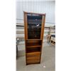 Image 1 : Mid-Century Modern Danish Teak Display Cabinet with Tinted Glass Door and Three Drawers