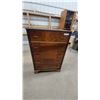 Image 1 : Vintage Art Deco Waterfall Five-Drawer Chest with Amber Bakelite Pulls