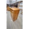 Image 2 : Vintage Mid-Century Modern Four-Drawer Wood Chest with Brass-Toned Pulls