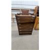 Image 1 : Traditional Six-Drawer Tall Wooden Chest of Drawers with Spindled Gallery Top 52"×18"×35"