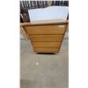 Image 1 : Four-Drawer Wooden Chest of Drawers with Light Wood Finish 37"×30"×18"
