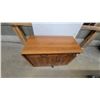 Image 2 : Sauder Mobile Wooden Craft and Sewing Cabinet with Fold-Out Work Surface, Drawer, and Casters
