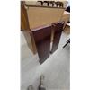 Image 11 : Dark Brown Rectangular Dining Table with 6 Wood-Frame Chairs and 2 Leaves