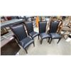 Image 5 : Dark Brown Rectangular Dining Table with 6 Wood-Frame Chairs and 2 Leaves