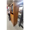 Image 2 : Danish Mid-Century Modern Teak Hutch with Sliding Glass Doors and Tambour Cabinet 79"×37"×20"
