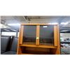 Image 3 : Danish Mid-Century Modern Teak Hutch with Sliding Glass Doors and Tambour Cabinet 79"×37"×20"