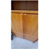 Image 6 : Danish Mid-Century Modern Teak Hutch with Sliding Glass Doors and Tambour Cabinet 79"×37"×20"