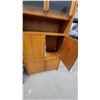 Image 7 : Danish Mid-Century Modern Teak Hutch with Sliding Glass Doors and Tambour Cabinet 79"×37"×20"