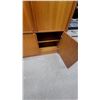 Image 8 : Danish Mid-Century Modern Teak Hutch with Sliding Glass Doors and Tambour Cabinet 79"×37"×20"