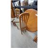 Image 7 : Round Wooden Extendable Dining Table with Turned Legs 30"hgt. And 42"diameter and Two Extension