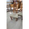 Image 8 : Round Wooden Extendable Dining Table with Turned Legs 30"hgt. And 42"diameter and Two Extension