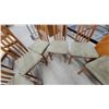 Image 9 : Round Wooden Extendable Dining Table with Turned Legs 30"hgt. And 42"diameter and Two Extension