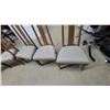 Image 3 : Set of Six Mid-Century Modern High-Back Dining Chairs With Striped Upholstered Seats