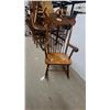 Image 2 : Traditional Wooden Spindle-Back Rocking Chair With Saddle Seat and Turned Legs