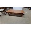 Image 1 : Traditional Wooden Drop-Leaf Console Server Table With Three Drawers and Turned Legs 18"×28"×48"