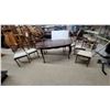 Image 1 : Chippendale Style Mahogany Oval Extension Dining Table 30"×65"×42" with Six Fretwork Back