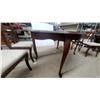 Image 4 : Chippendale Style Mahogany Oval Extension Dining Table 30"×65"×42" with Six Fretwork Back